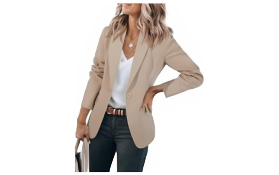 Cicy Bell Womens Casual Blazers Open Front Long Sleeve Work Office Jackets Blazer