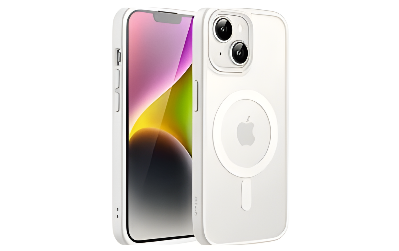 JETech Magnetic Case for iPhone 14 Plus 6.7-Inch Compatible with MagSafe, Translucent Matte Back Slim Shockproof Phone Cover (Starlight)