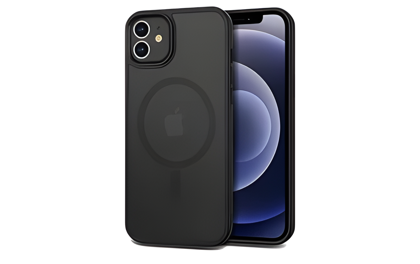 CACOE Magnetic Case for iPhone 12 & iPhone 12 Pro 2020 6.1 inch-Compatible with MagSafe & Magnetic Car Phone Mount,Anti-Fingerprint TPU Thin Phone Cases Cover Protective Shockproof (Matte Black)