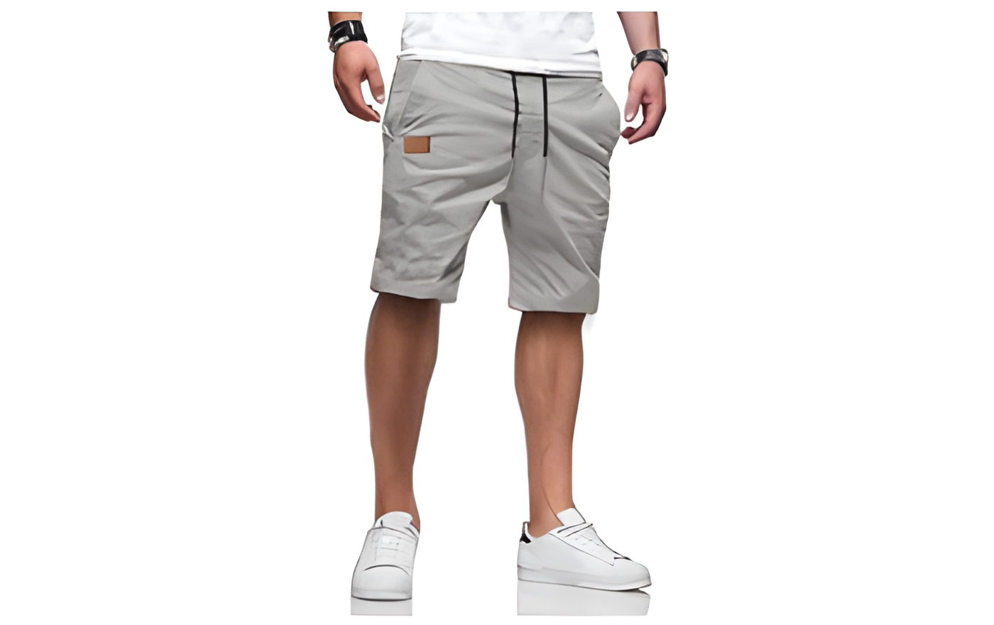 JMIERR Mens Casual Shorts - Cotton Drawstring Summer Beach Stretch Twill Chino Golf Shorts