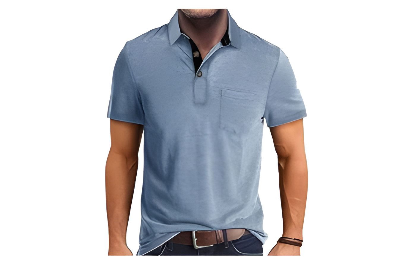 Men's Casual Polo Shirts Classic Button Basic Short Sleeve Shirt Solid Color Cotton Tees Golf Stylish Tops